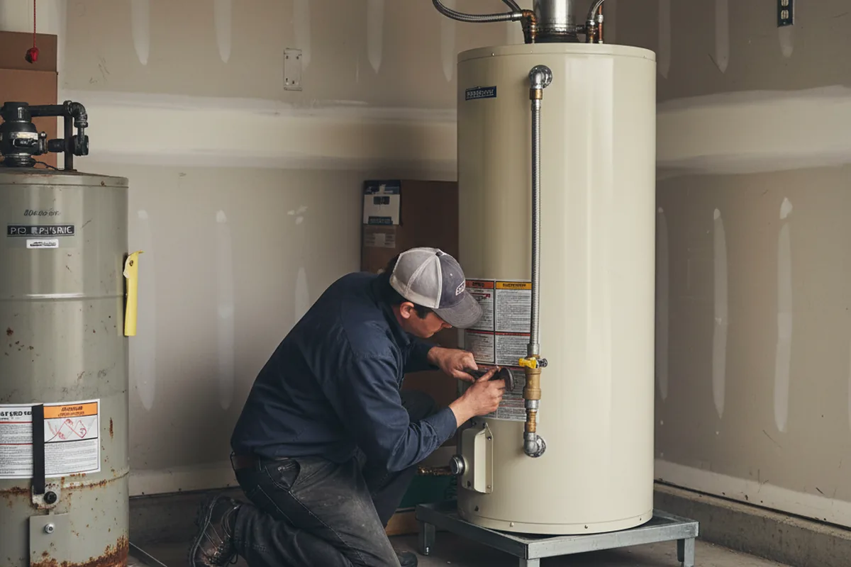 Water heater and shutoff valve replacement in Bearsville